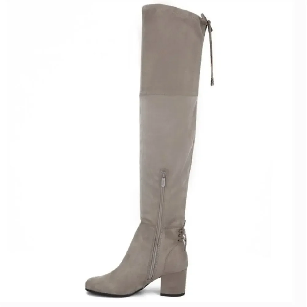 Circus Sam Edelman Virginia Boots 8 Gray NWT OTK Over the Knee Tall Vegan Suede